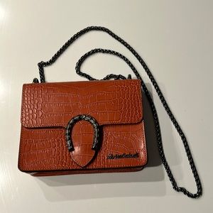 Small brown textured purse